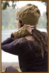 Knitting Patterns Galore - Cloche & Mitts in Elysian