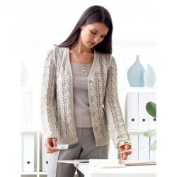 Knitting Patterns Galore - Lace and Cable Cardigan