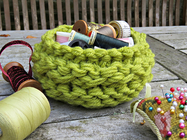 Knitting Patterns Galore Chunky Basket