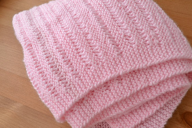 Knitting Patterns Galore - Dropstitch Baby Blanket