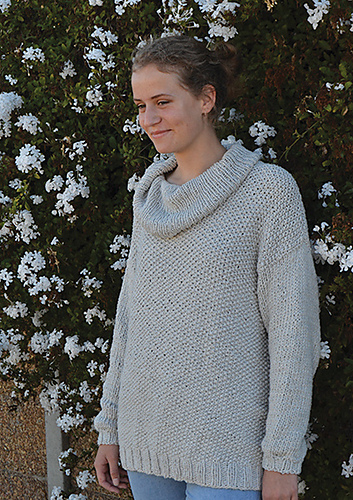 Knitting Patterns Galore - Sweater in Moss Stitch