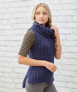 Knitting Patterns Galore - Waffle Stitch Vest