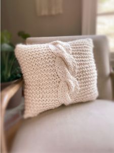 Knit Clouds Pillow Free Knitting Pattern