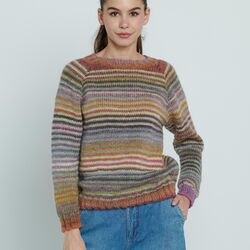 Women's seamless sweater Novita Wool Cotton