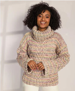 Sweater KNITTING PATTERN Women Cables/worsted Yarn Cable Pullover