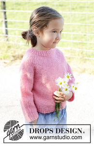 Bright Strawberry Sweater for Little Girls