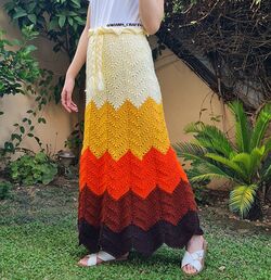 Sunset Mirage Striped Skirt