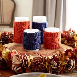 Cable Candle Cozies