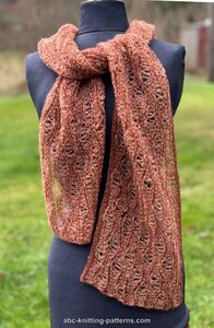 Sideways Lacy Stripes Scarf