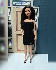 Black Dress for 12-inch Doll