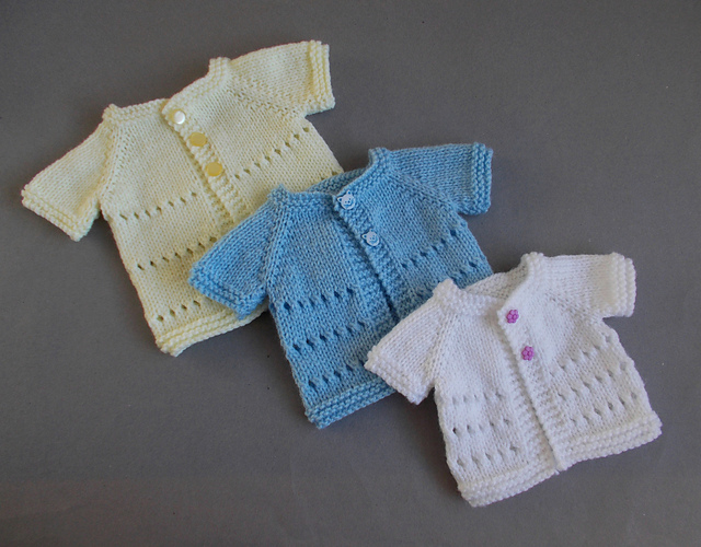 Free knitting patterns for premature babies cardigans